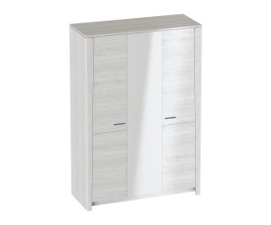 Шкаф Мальта, платяной с полками, с зеркалом, створки: 3, 2200*570*1510
