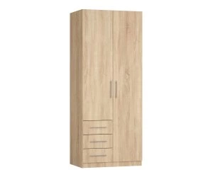 Шкаф Ника 3 ящ слева, платяной с полками, створки: 2, 2219*600*900