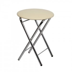 Табурет складной круглый, мягкий, 510*370*370, экокожа