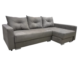 Диван Нежность 7, угловой Г, раскладной, дельфин, пружинный блок Боннель, сп. место: 1500*2100