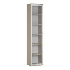 Пенал Домино 0 ящ 1 дв, книжный, со стеклом, 2100*380*450