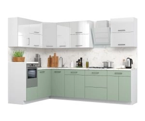 Кухонный Комплект Эбони 15, угловой, размер 1650*2800*