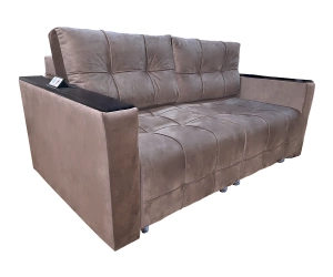 Диван Сидни Дабл с розеткой, универс, раскладной, выкатной, пружинный блок Боннель, сп. место: 1500*2000