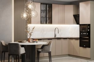 Кухонный Комплект Флэт Уайт, угловой, размер 2350*1900