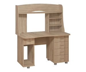 компьютерный Стол 414, 2 тумбы, с надстройкой, 1490*700*1250