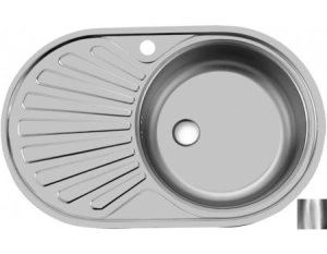 мойка врезная, нержав. сталь, овальная, 470*760