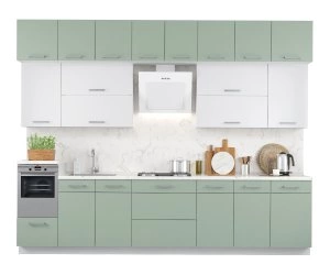 Кухонный Комплект Эбони 5, прямой, размер 3200*