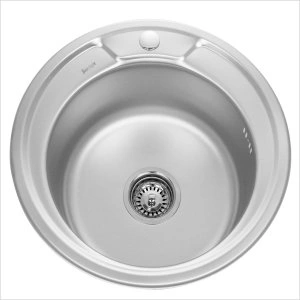 мойка врезная, нержав. сталь, круглая, 490*490