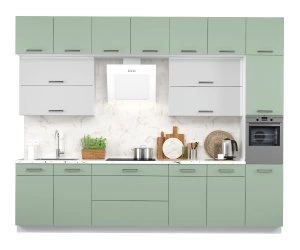Кухонный Комплект Эбони 4, прямой, размер 3150*