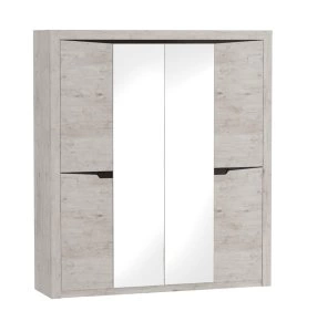 Шкаф Соренто Бонифаций, платяной, с 2 зеркалами, створки: 4, 2200*545*1965