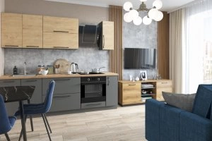 Кухонный Комплект Бруклин, прямой, размер 2500*