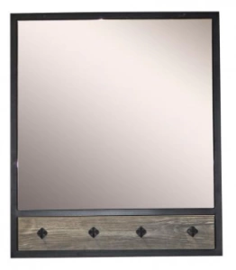 Зеркало с крючками 600*720