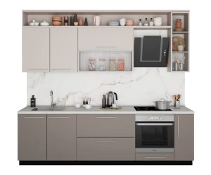 Кухонный Комплект Медовый Туман 12, прямой, размер 2700*