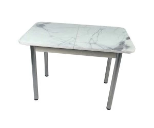 Стол Ласточка, 780*1100(1420)*700, стекло/ЛДСП, раздвижной