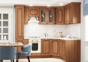 Кухонный Комплект Орех 2, угловой, размер 2420*1640