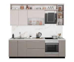 Кухонный Комплект Медовый Туман 2, прямой, размер 2500*