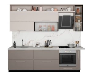 Кухонный Комплект Медовый Туман 14, прямой, размер 2700*