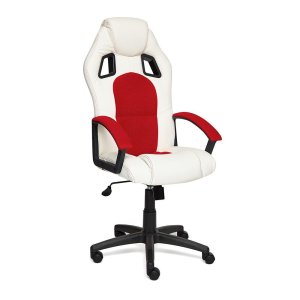 Кресло Офисное Driver 1360*490*550 (, белый/красный, 36-01/TW-08 к/з/ткань, в пакетах)