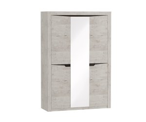 Шкаф Соренто Бонифаций, платяной с полками, с зеркалом, створки: 3, 2200*545*1520
