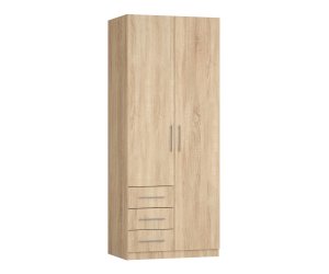 Шкаф Ника 3 ящ слева, платяной с полками, створки: 2, 2219*600*900