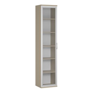 Пенал Домино 0 ящ 1 дв, книжный, со стеклом, 2100*380*450