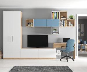 Гостиная Аризона 10, с подвесной тумбой, *340*2400