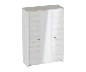 Шкаф Мальта, платяной с полками, с зеркалом, створки: 3, 2200*570*1510