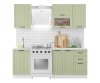Кухонный Комплект Эмилия 3, прямой, размер 1500* (, Корпус:белый, фасад: МДФ, эмаль лесная, 6пр, в пакетах)