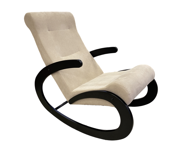 Кресло-Качалка Неаполь Модель 1, ппу (, 1080*600*600, Ткань производства  венге/ткань Verona Vanilla//, в пакетах)