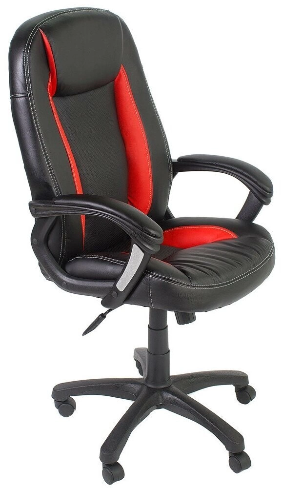 Кресло Офисное Brindisi 1310*480*630 (, черный/красный к/з, в пакетах)