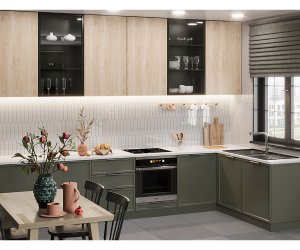 Кухонный Комплект Лондон, П-образная, размер 2100*1750*1530