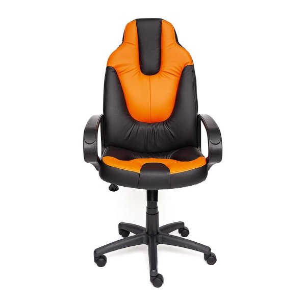 Кресло Офисное Neo 1 1240*510*650 (, черный/оранжевый к/з, в пакетах)